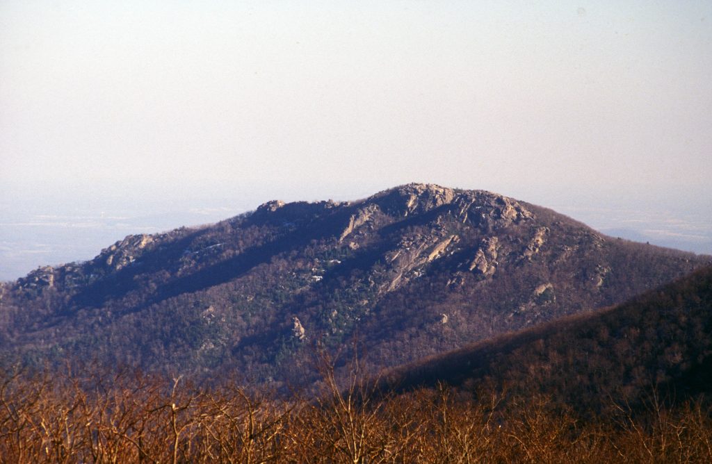 The NW face of Old Rag Mountain, which is situated in the Shenandoah National Park. This mountain is famous for the rock scramble that is at the top. 
