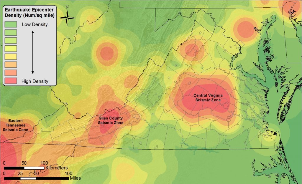 Seismicity and Earthquakes - The Geology of Virginia